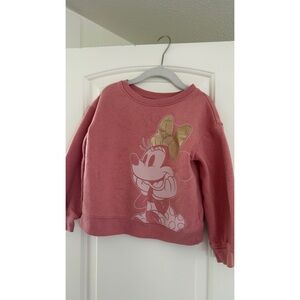 Girls' Pink Minnie Mouse Pullover Sweatshirt